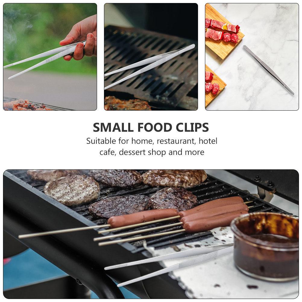 1Pcs Food Tong Stainless Steel Heat Resistant Cooking Tongs for Steak Bread Salad Noodles Serving Kitchen Gadget Bbq Supply