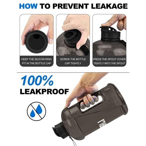 VENNERLI Half Gallon Water Bottle, 2.2L Large Sports Water Bottle with Handle, 74 oz, BPA-Free Reusable Plastic Jug, Leak-Proof Hydration Bottle for G