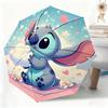 A Fully Automatic Umbrella Featuring Stitch from Disney, Suitable for All Occasions As a Sun And Rain Umbrella, Portable And F