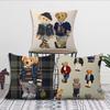Fashion P-Polo B-Bears Luxury cushion cover Sofa Decorative Home Headboard Bedroom Backrest Cushion Square Cushion Nap Time