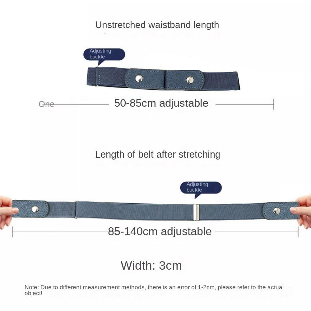 Fashion Lazy Elastic Waist Band Colorful Adjustable Buckle-Free Belts Seamless Elastic Belt For Women Men