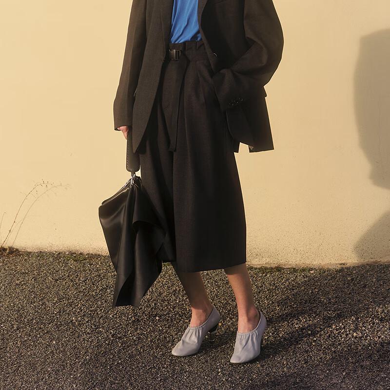 

LESS 2025 Spring Wide-Leg Cropped Pants L