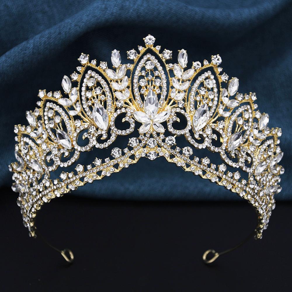 Rhinstone Crown for Women Bridal Tiaras Wedding Hair Jewelry Princess Queen Party Bride Tiaras and Crowns Prom Pageant