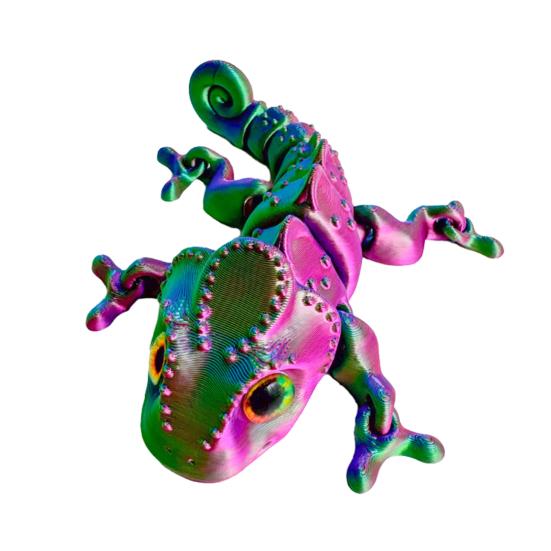 3D-gedrucktes Chamäleon Gelenkiges Flexibles Tierspielzeug mit Beweglichen Gelenken Stressabbau Fidget-Spielzeug für Erwachsene Heim- Büro- Schreibtischdeko