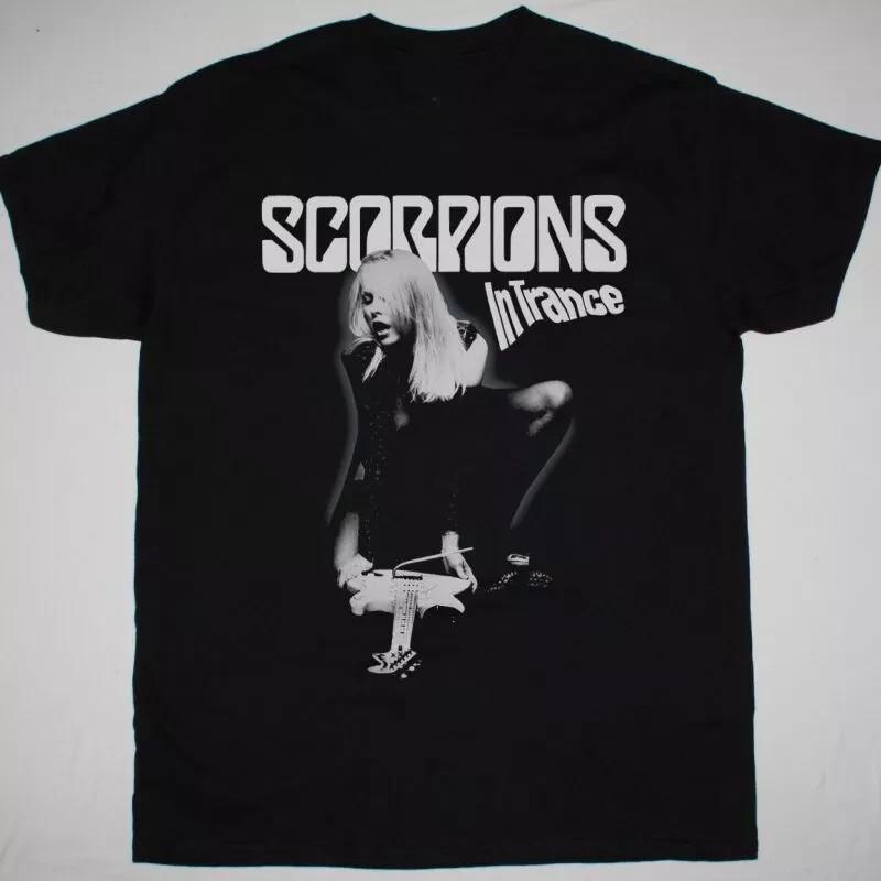 РУБАШКА SCORPIONS IN TRANCE С коротким рукавом Черная Все размеры Подарочная рубашка Унисекс Футболка S