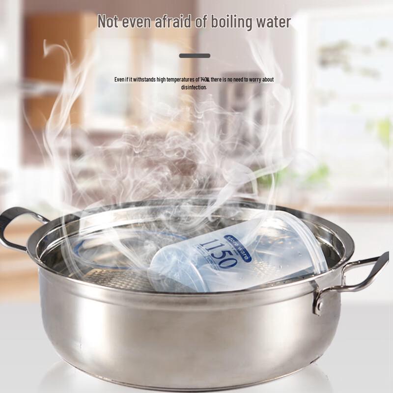 Round Plastic Food Storage Container with Scale