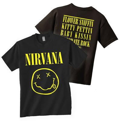 Nirvana Unisex T-shirt Smiley Face Logo Ly Licensed