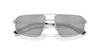 Emporio Armani Sunglasses for Matte Clear Silver Mirror Lens Men. Frame Silver. Lens 80. Width 59mm. (Model Number 0EA2173)