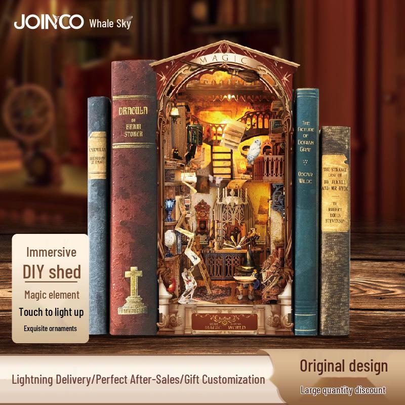 

3D Кит Космос Сделай Сам Хижина: Настольная подставка для книг ручной сборки, идеальный праздничный подарок и игрушка-модель