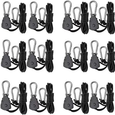 Heavy Duty Adjustable Rope HangerPulley Ratchets Kayak and Canoe Boat Bow Stern Rope Lock Tie Down Strap