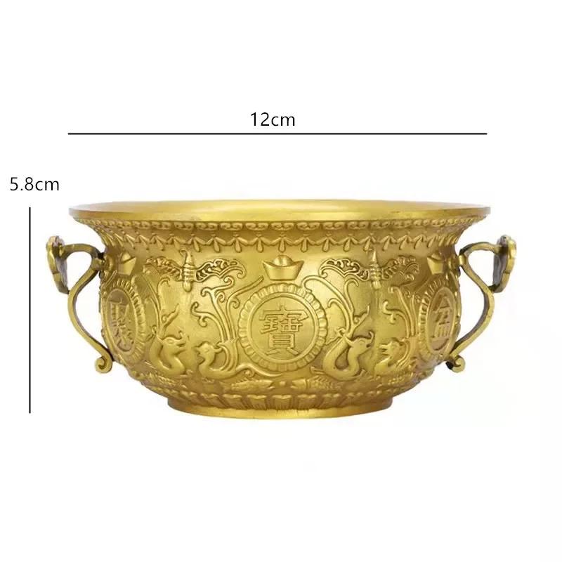 Pure Copper Cornucopia Decoration Living Room Wine Cooler Feng Shui Ornaments Office Attract Wealth Chinese Decorative Crafts