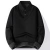 Men's Casual Color-blocking And Patchwork Style Two-piece Hoodie, Men's Loose Lapel Shirt Hoodie