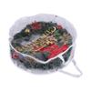 Christmas Wreath Storage Container Zippered Clear PVC Protective Case for Holiday Garlands Seasonal Decoration Bag