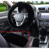 Dotesy 4 Pcs/Set Fluffy Faux Wool Car Steering Wheel Cover & Furry Auto Center Console & Gear Shift Knob & Handbrake Cover Universal Warm Winter