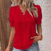 Summer 2023 Women's Fashion Hollow Short-Sleeved Shirt