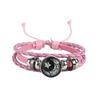 Unisex Handmade Sun & Moon Gemstone Leather Bracelet