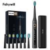 Fairywill FW-507 Sonische Elektrische Tandenborstel 5 Modi USB-oplader Waterdicht Elektronisch Tandenborstel met Opzetborstels Vervangende Hoofdjes