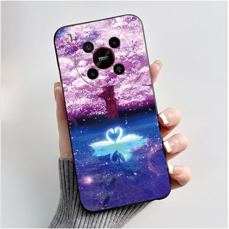 Cute Cartoon Case For ZTE Blade V70 MAX / ZTE Nubia V70 Max Printing Shell Protective Cover Soft Silicone Black Casing