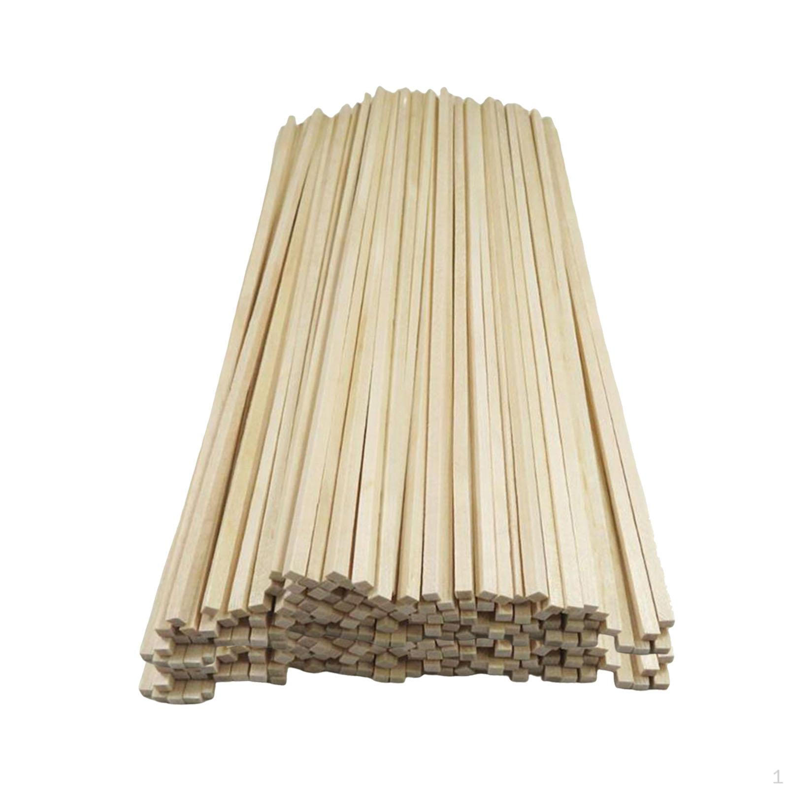 

100 шт. необработанные палочки из твердой древесины, деревянный квадратный дюбель-стержень, художественное ремесло для M