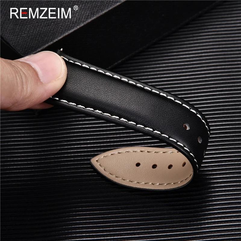 Butterfly Buckle Leather Watch Strap 18mm 20mm 22mm 24mm Suitable for Men Women Watch Band Soft Casual Replacement Bracelet