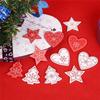 10pcs Christmas 5cm Tree Wooden Decor Xmas Home Hanging Ornaments Pendants Gift