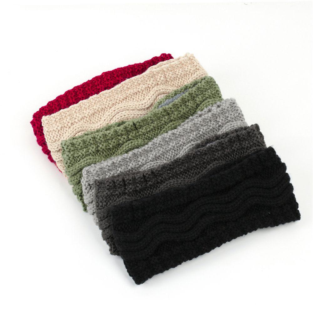 Soft Hair Accessories Crochet Turban Stretch Headbands for Women Knitted Hair Bands Ear Warmer