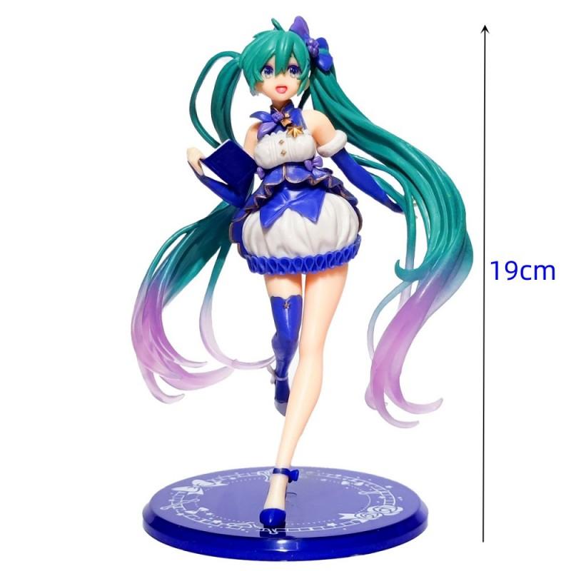 New Anime Figure Hatsune Miku Cinderella Wonderland Long Hair Princess Kawaii Virtual Singe  Model Collecting Toys