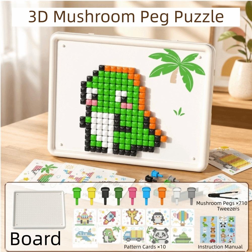 Motor Skills Development Mushroom Nail Brain Game Fine Motor Skills Brain Game Puzzle  Kids