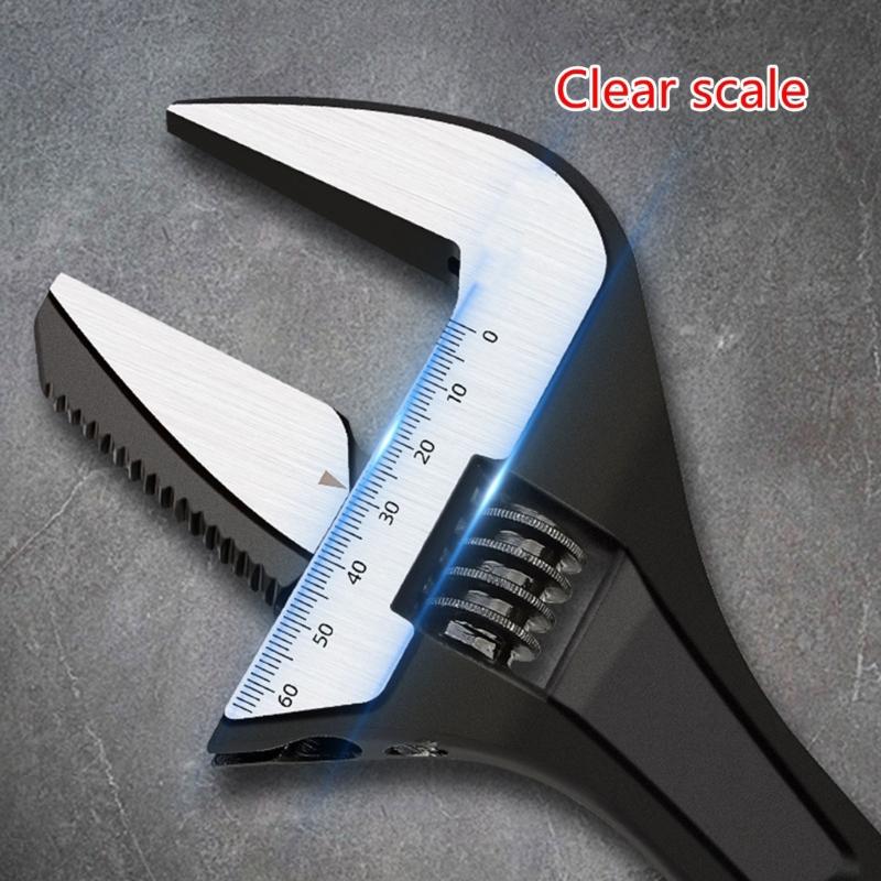 Adjustable Wrench Spanners Quality Carbon Steel, Rust Resistant Easy to Carry Suitable for Mechanics, DIY Enthusiasts