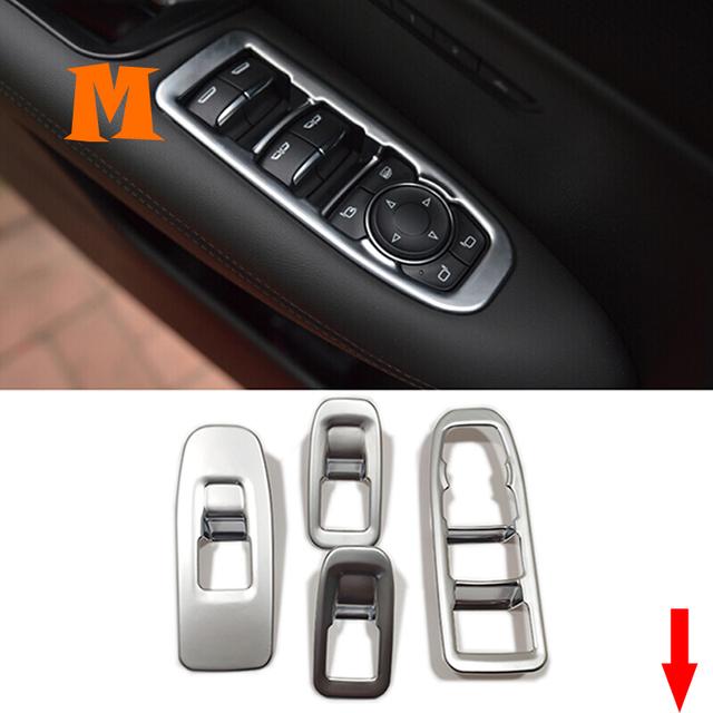 Für Cadillac XT5 2016 17 18 19 Autotür-Fenster-Glas-Lift-Control-Switch-Panel-Abdeckung Trim-Aufkleber Zubehör ABS Chrom
