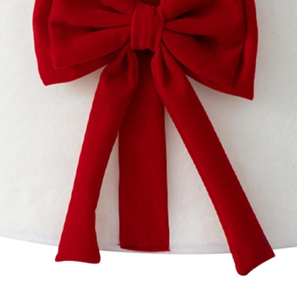 Christmas Tree Collar Plush Holiday Decoration With Bow Knot Rustic Christmas Tree Base Collar For Indoor Outdoor Tabletop