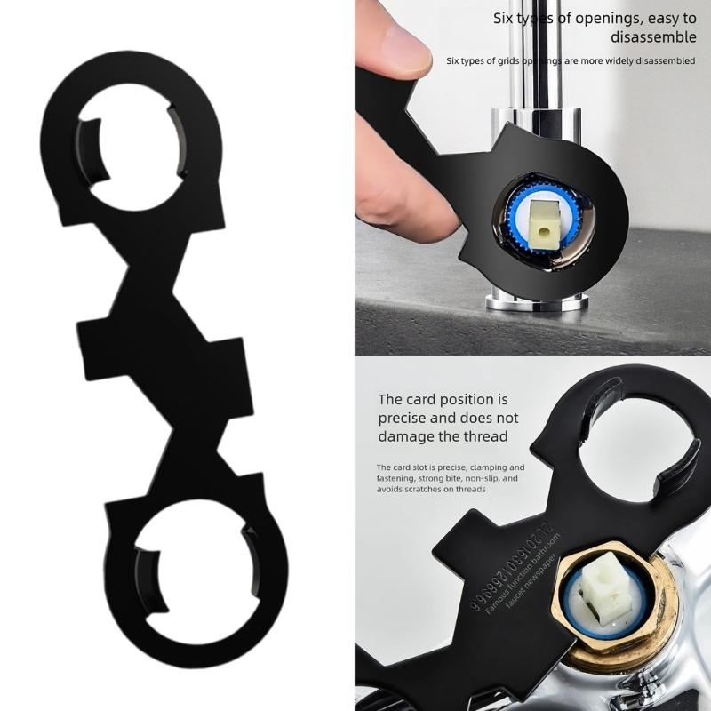 Professional Faucet Aerators Stem Wrenchs Tool For Plumbing Repair Carbon Steel Build Universal Fit Ergonomic Design