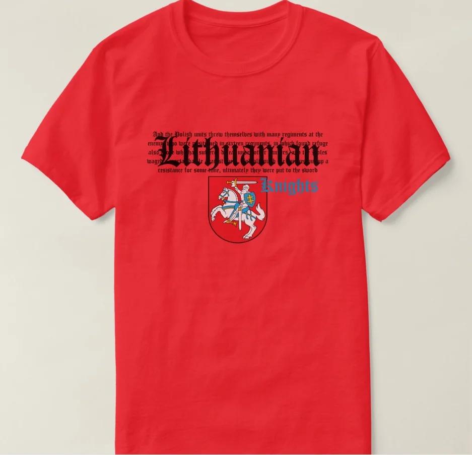 

Lithuanian Knights Lithuanian Coat of Arms T Shirt High Quality Cotton Large Sizes Breathable Top Loose Casual Tshirt S3XL S