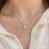 Luxury Rainbow Zircon Clavicle Necklace - Candy-Colored Crystal Heart Design