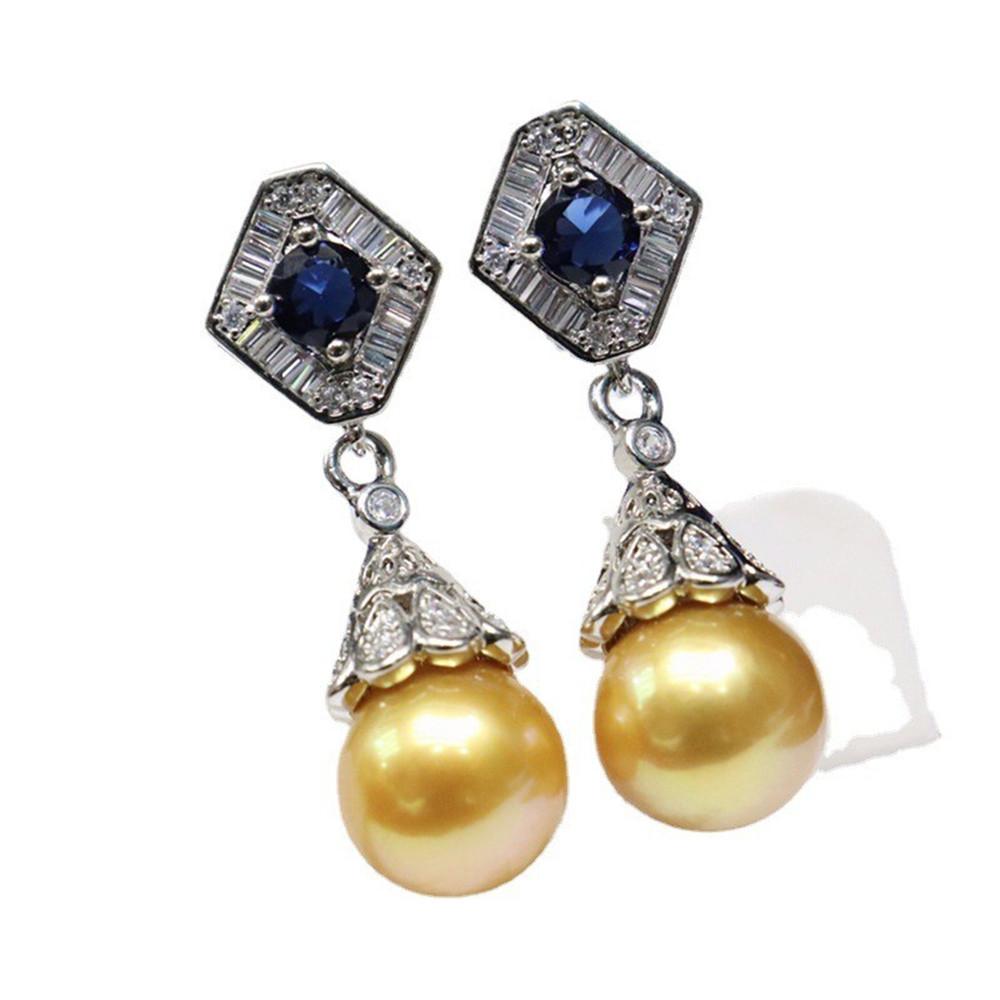 

Yknrbph женские серьги из пресноводного жемчуга 10-11 мм круглые микродефектные блики ретро простые серьги 9-10mm золотой