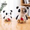 Plastic Piggy Bank Clear Panda for Kids, Cash Coin Bank, Money Saving Jar Box Decoration, Christmas Birthday Girls Boys Durable