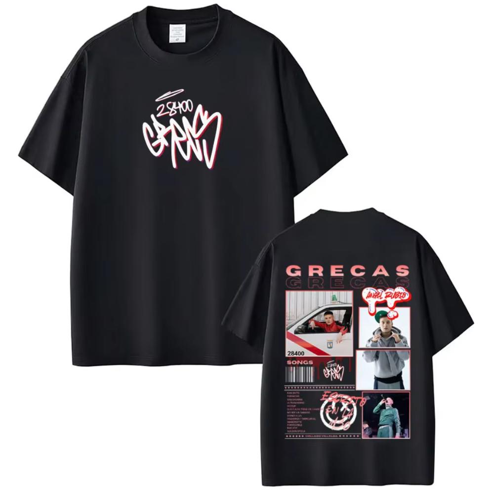 Rapper Grecas Tour 2026 Album Print Tshirt Unisex Women Fashion Tshirts Casual Short Sleeve Cotton Tee Shirt Streetwear