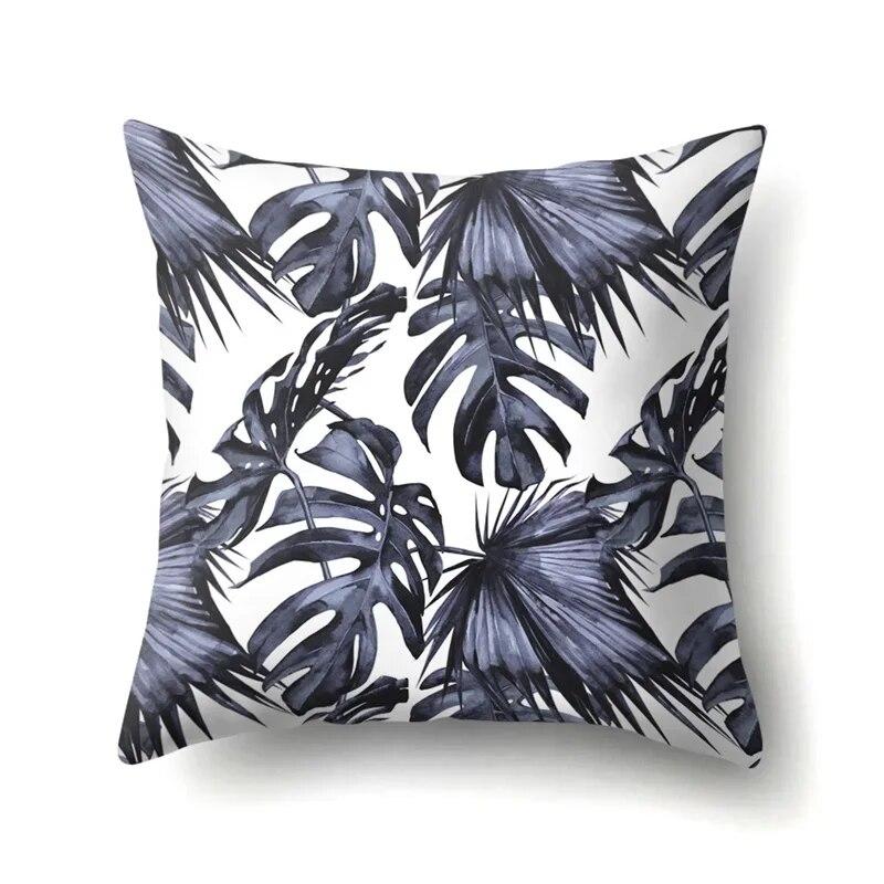 45x45cm Plant Flower and Leaf Printing Series Throw Pillow Cover Sofa Office Seat Car Cushion  Home Decoration