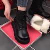Soft Leather and Down-lined Snow Boots, Women's Shoes, New Style, Casual, Anti-slip, Cotton Boots