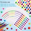 Sparkly Holographic Round Dot Heart Star Stickers for Kids Student Rewards Glitter Foil Behavior Reward Chart Decoration Decals
