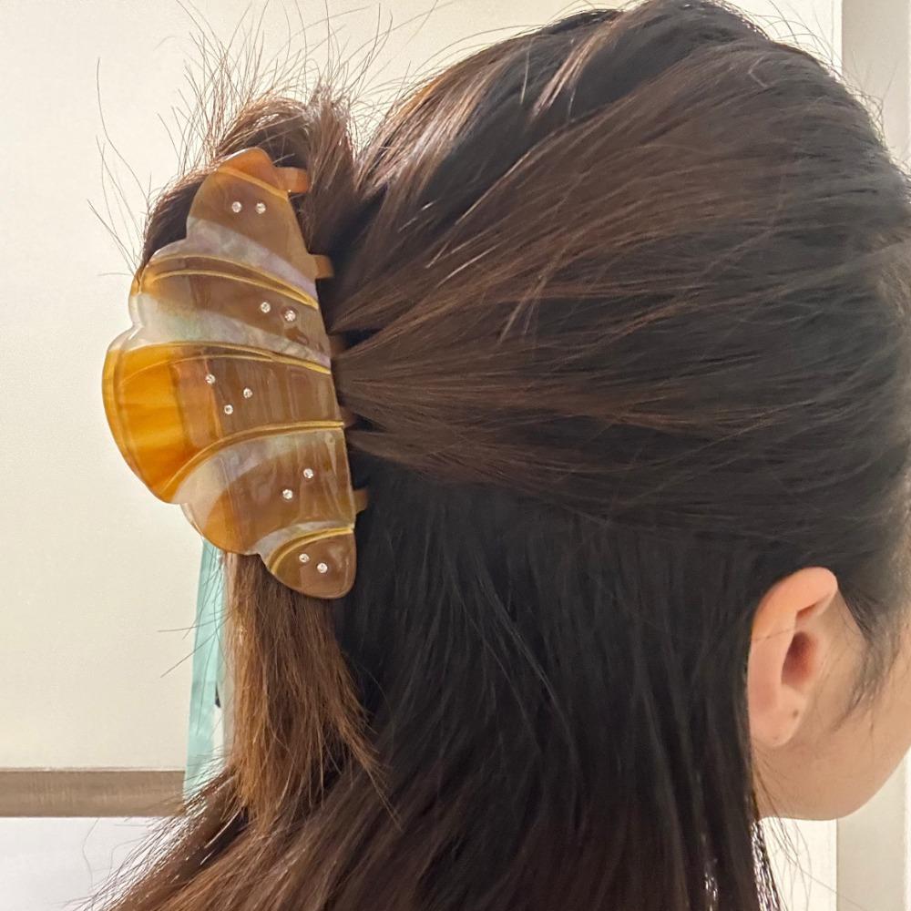 Coffee French  Crab Clip Korean Style Acetic Acid Shark Clip  Hair Accessories