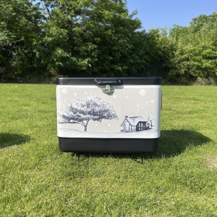 Outdoor Camping Foldable Metal Stand Cold Storage Box Suspended Brackets Trash Bag Brackets Suitcases Rack Easy to Carry