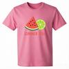Unisex 100 Cotton Oversize T Shirt Summer Vibe Watermelon Lime Print Casual Beach Short Sleeve Tee