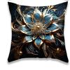 Teal and Gold Floral Pillowcase DesignSuitable for Sofa Car Bedroom Decorative Cushion Cover Pillow Cover