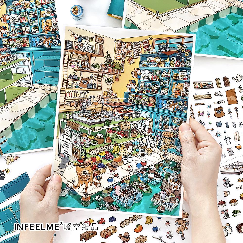 Infeel.Me 36th Edition 2.5D Large Scenery DIY Sticker Set