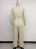 2026 Frühling/Sommer V-Ausschnitt Ärmellos Jumpsuit mit hoher Taille - Europäischer & Amerikanischer Resort Lässiger Stil für Damen