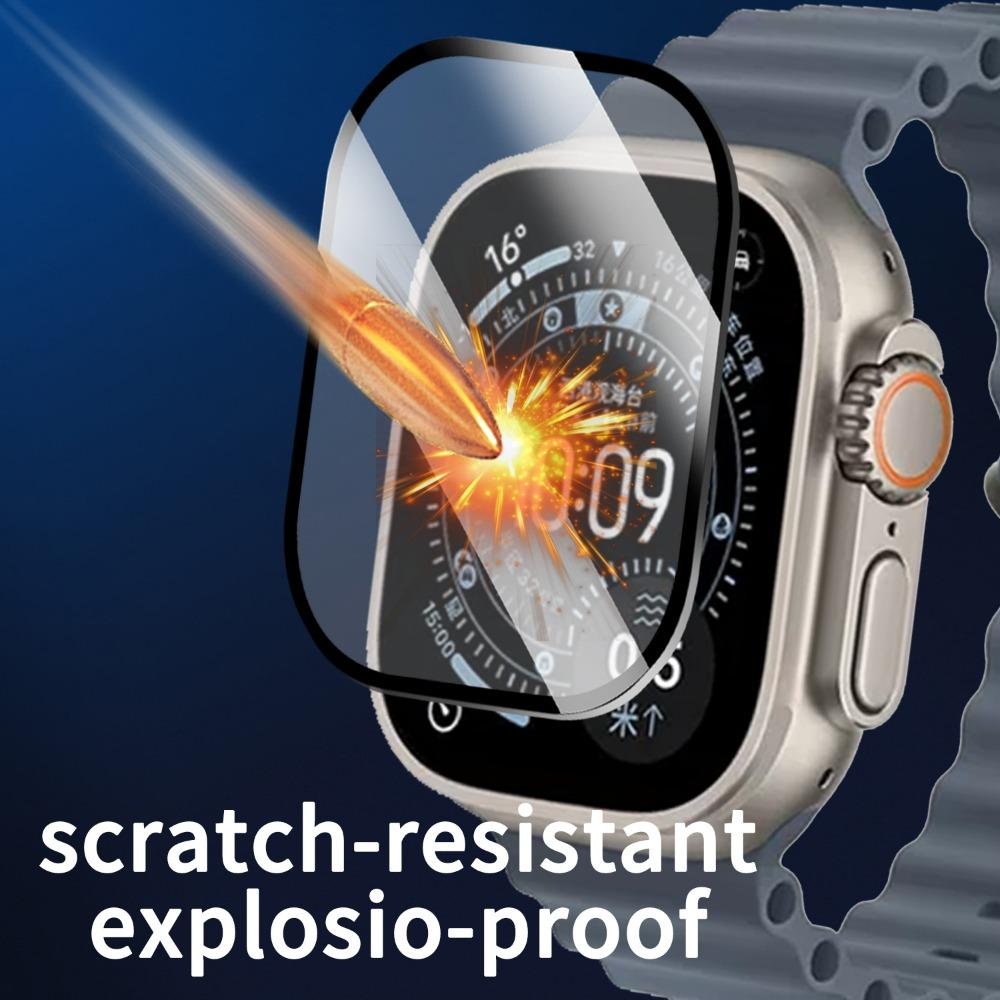 Easy Installation HD Glass Protectors for Apple Watch Ultra 3/2/Ultra 49mm with Auto-alignment Installation Tool for Apple Watch