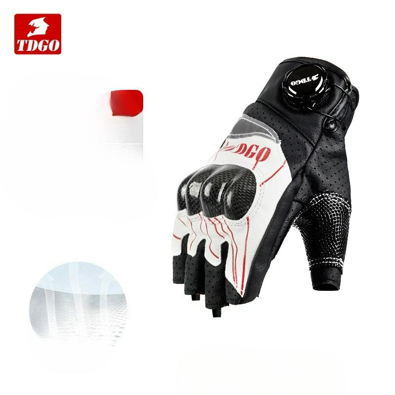 Motorcycle Riding Gloves Four Seasons Summer Unisex Carbon Fiber Touchscreen Shockproof Breathable Motorcycle Rider Gloves