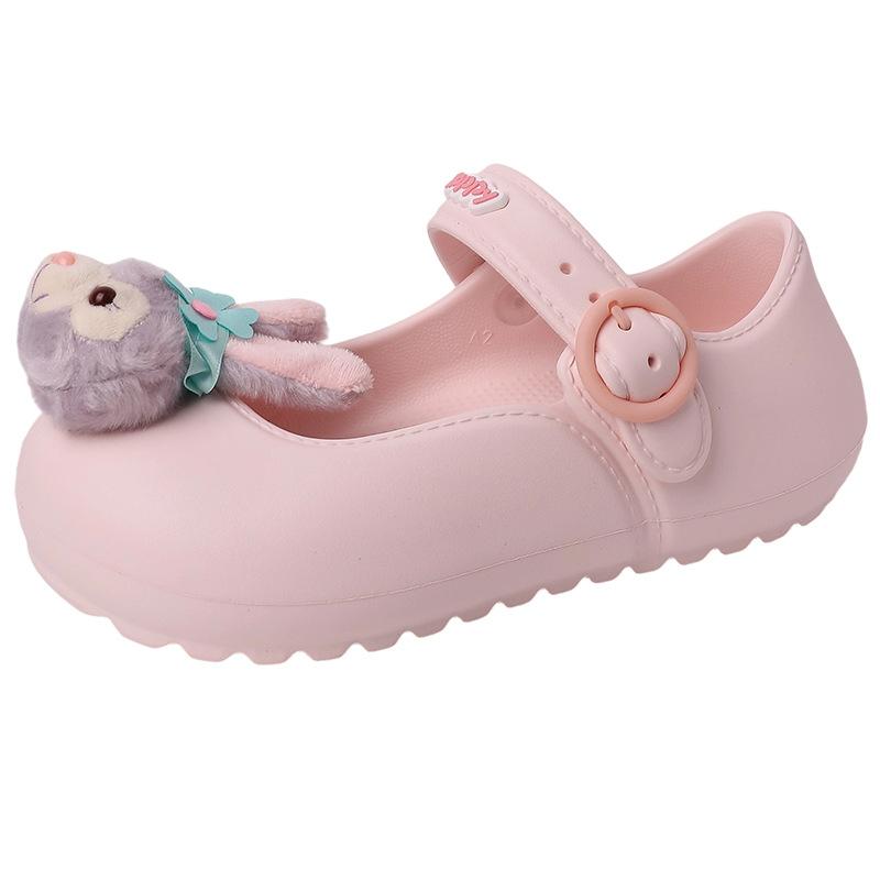 Roztomilé kreslené loutkové jednoslovné přezkové sandály dámská letní móda ležérní se sukní taškou hlavou boty jednoduché boty