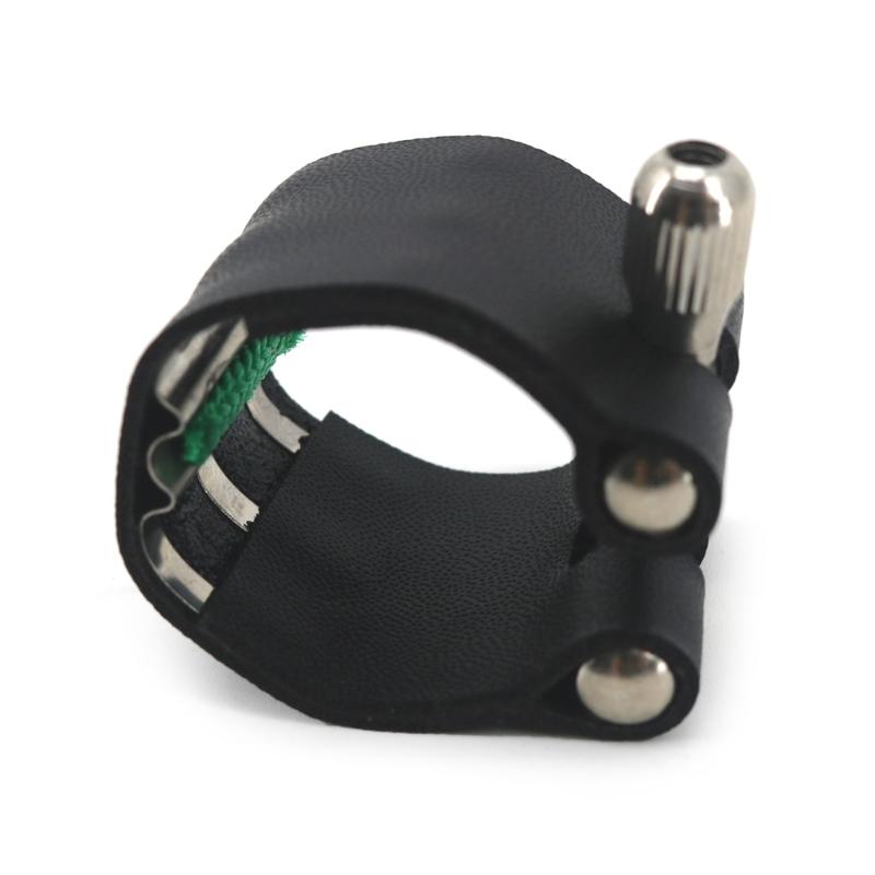 Professionelle PU-Leder Altsaxophon Mundstück Ligatur Clip Befestigung Langlebig
